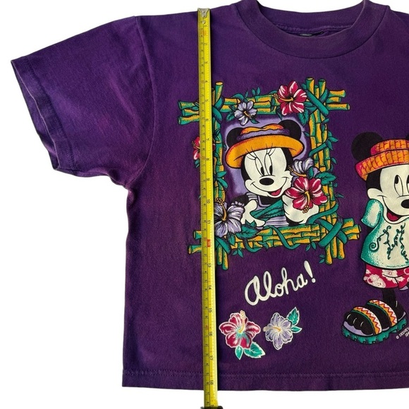Vintage tropical Mickey Mouse crop top islander Minnie mouse retro shirt 80s 90s - Picture 3 of 16